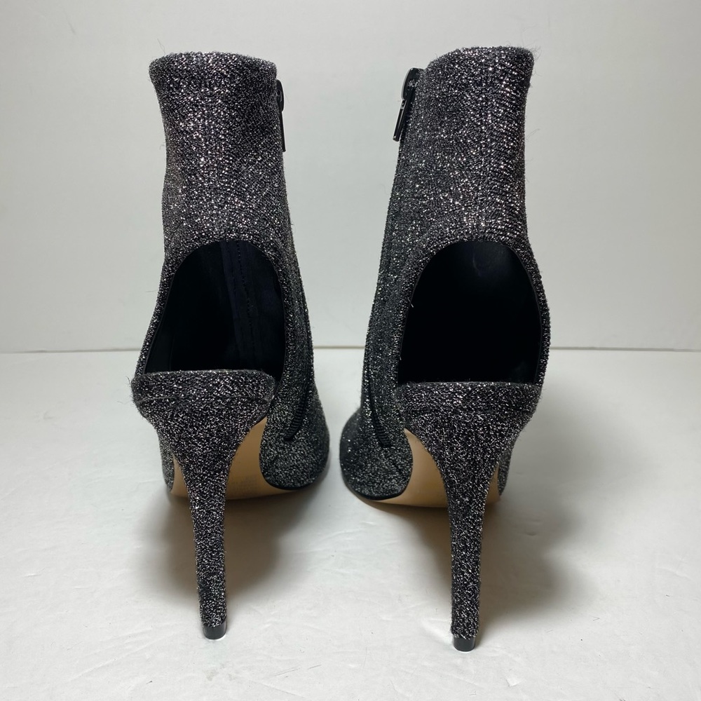 Steve Madden Rakel Glitter Bootie Sandal Heels Black Shimmer Women’s Size 8 - Picture 5 of 16